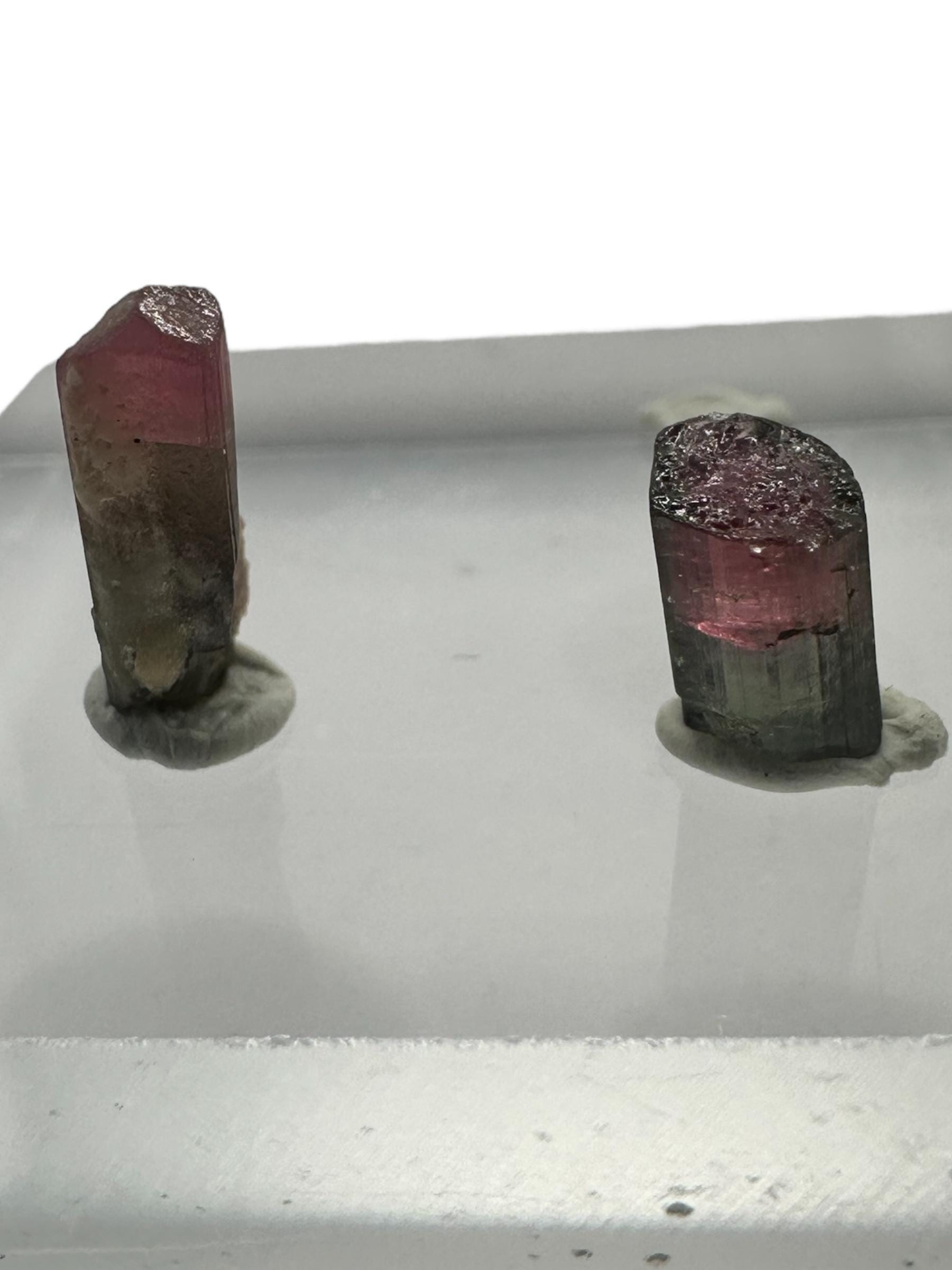 Watermelon tourmaline crystals, dara-i-pech afghanistan, small mixed quality tourmaline pieces, budget crystals for collection or gifting - Image 6