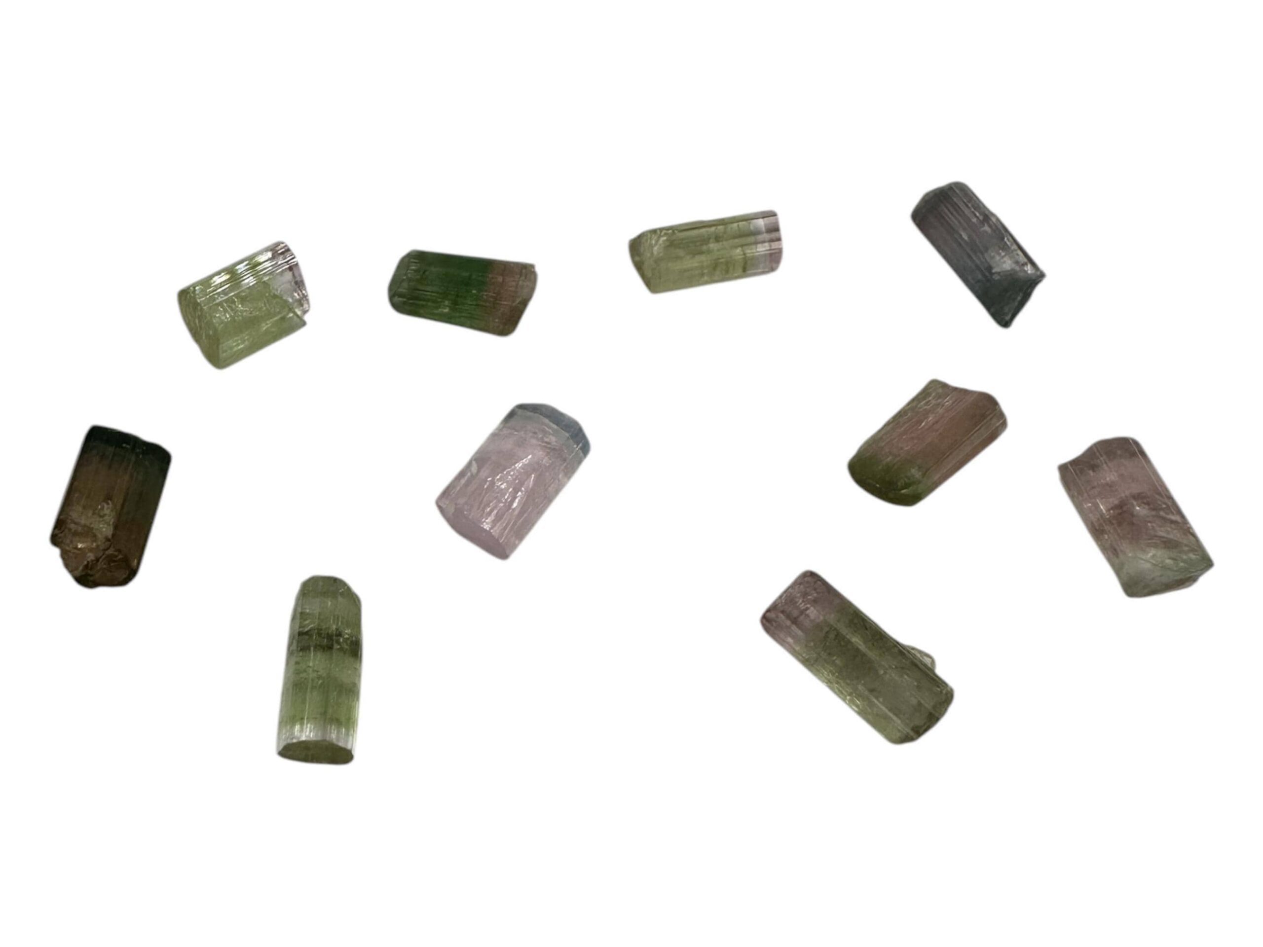 Watermelon tourmaline crystals, dara-i-pech afghanistan, small mixed quality tourmaline pieces, budget crystals for collection or gifting - Image 7