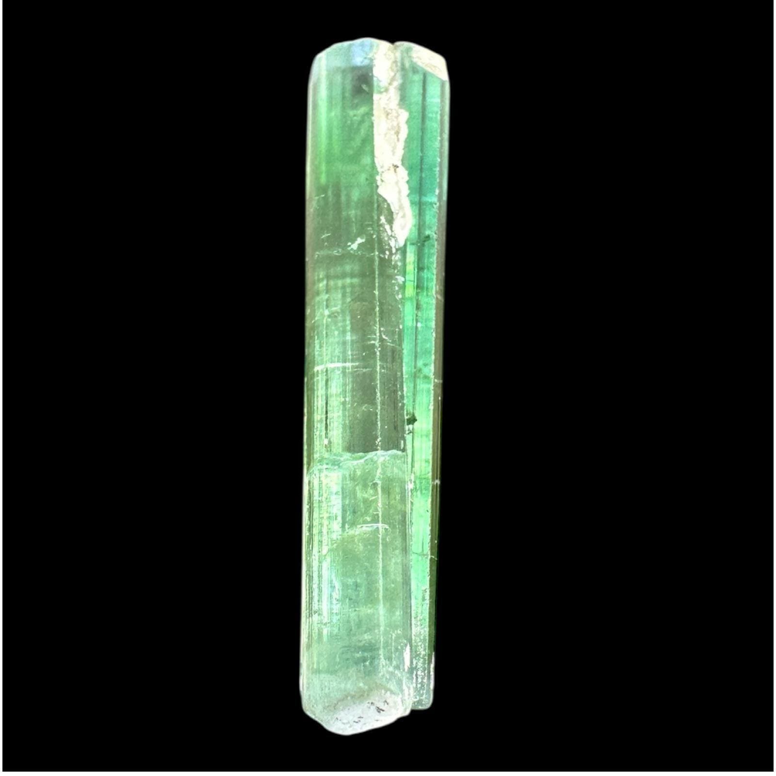 Green green elbaite tourmaline specimen natural raw tourmaline crystal light green pegmatite mineral for collectors display or energy work - Image 2