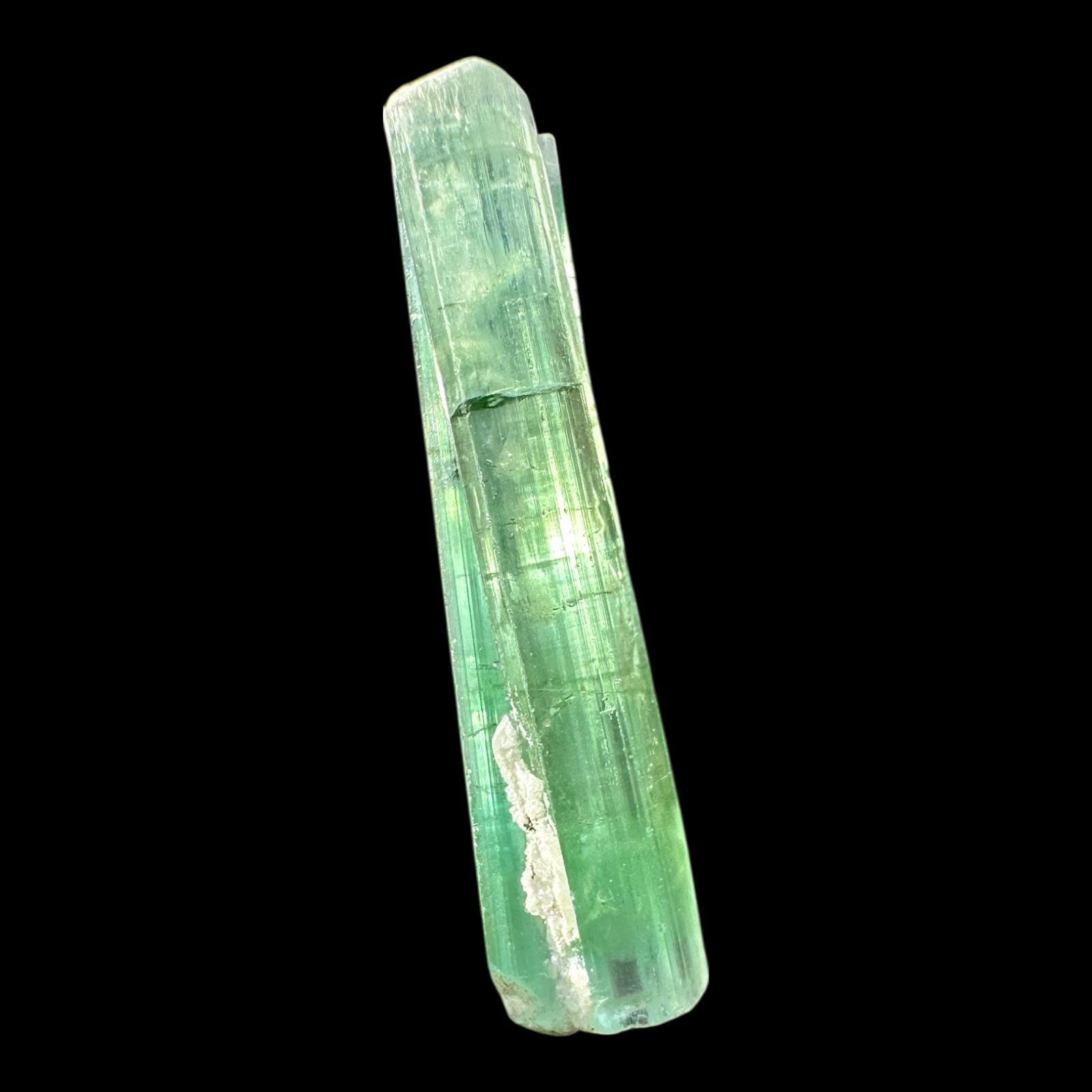 Green green elbaite tourmaline specimen natural raw tourmaline crystal light green pegmatite mineral for collectors display or energy work - Image 4