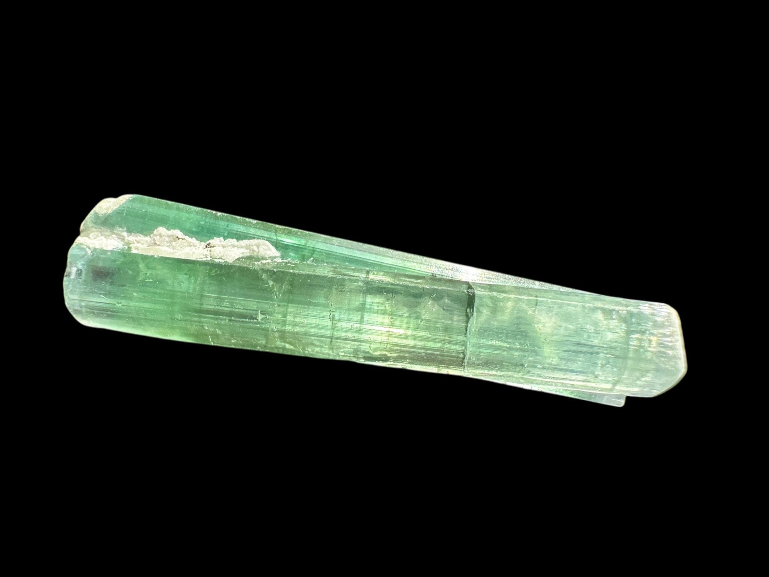 Green green elbaite tourmaline specimen natural raw tourmaline crystal light green pegmatite mineral for collectors display or energy work - Image 5