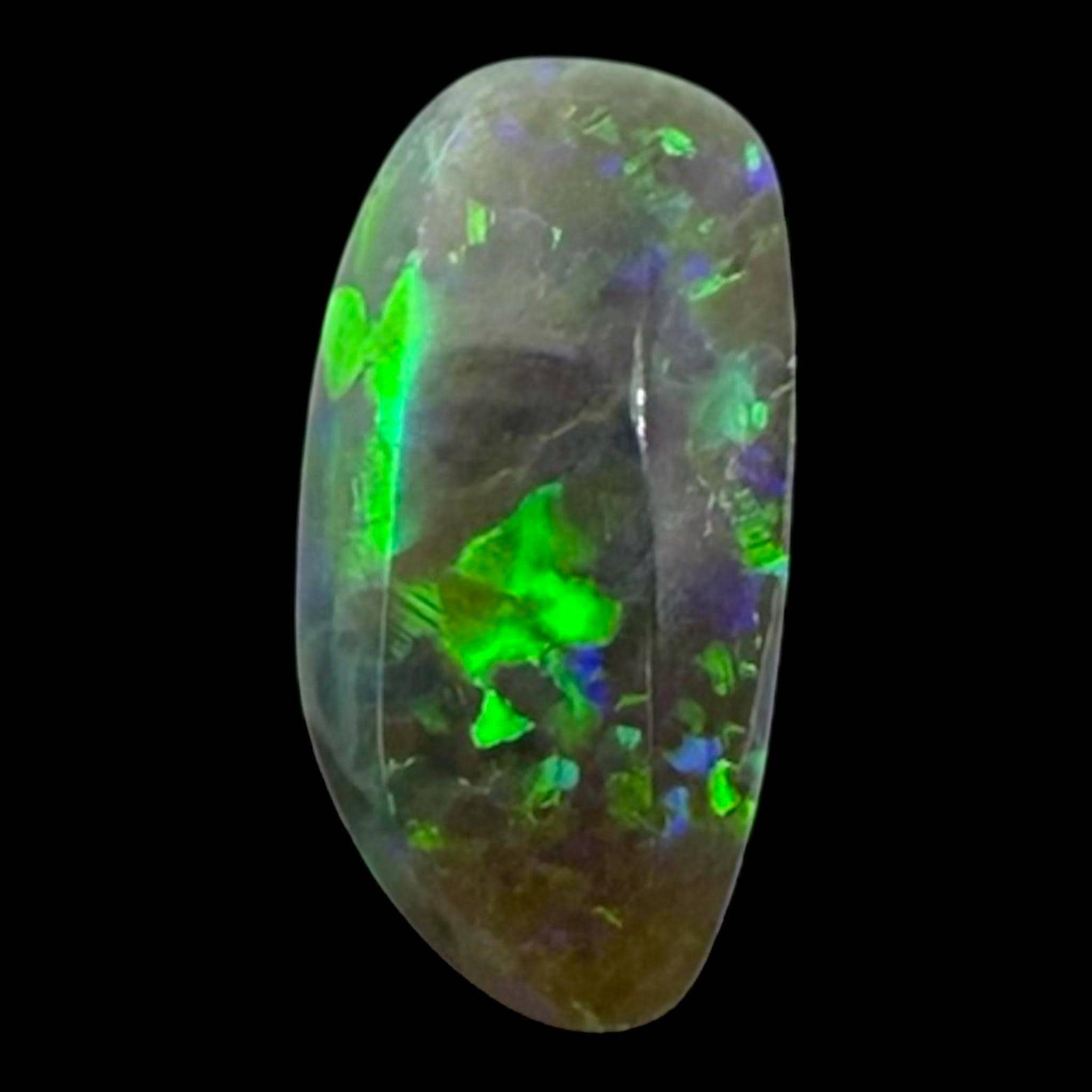 Black opal cabachon from australia, rare lightning ridge opal for jewellery making or collectors