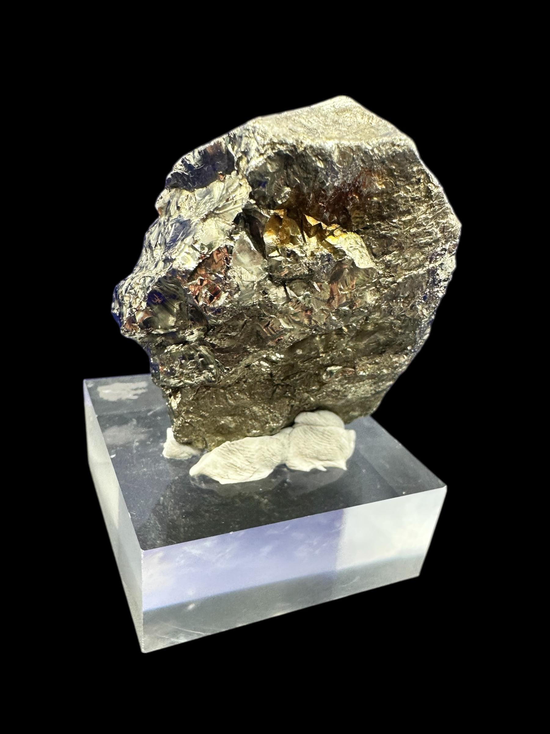 Colombian pyrite crystal, raw pyrite specimen, manifestation and abundance stone, metallic crystal for display, collector mineral cluster - Image 3