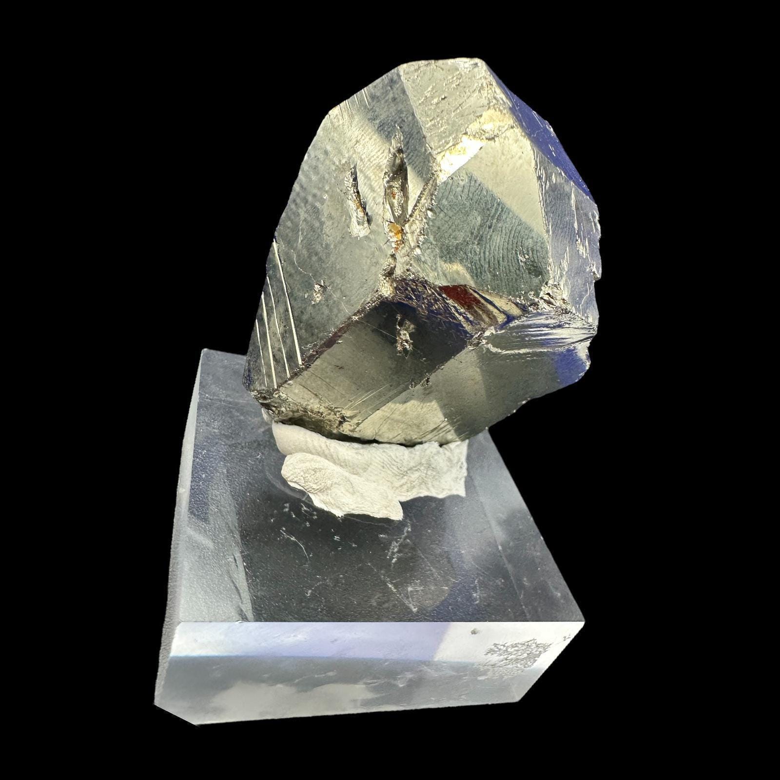 Colombian pyrite crystal, raw pyrite specimen, manifestation and abundance stone, metallic crystal for display, collector mineral cluster - Image 4