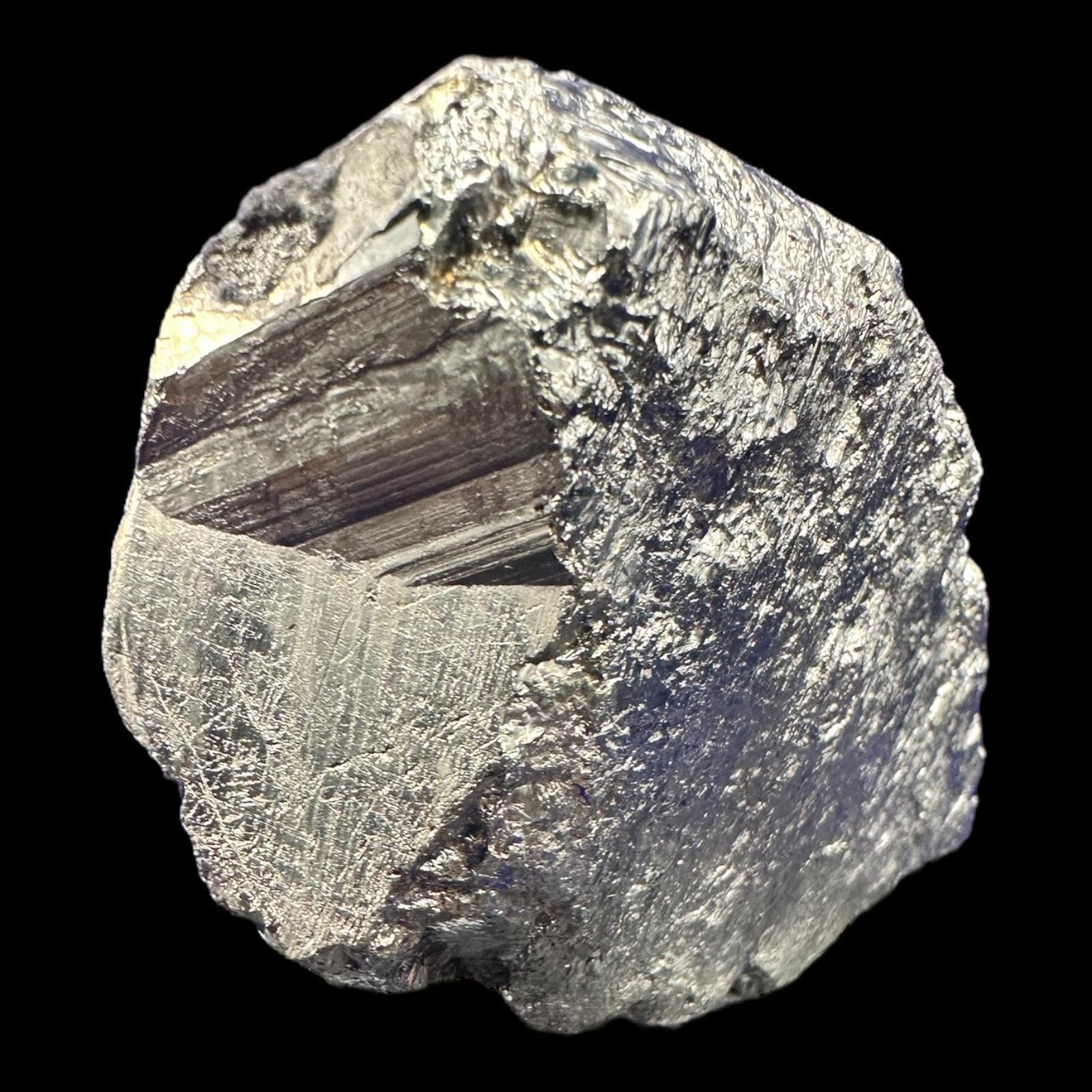 Natural pyrite crystal on quartz matrix from colombia, golden metallic mineral specimen, raw pyrite cluster, collector display piece - Image 3