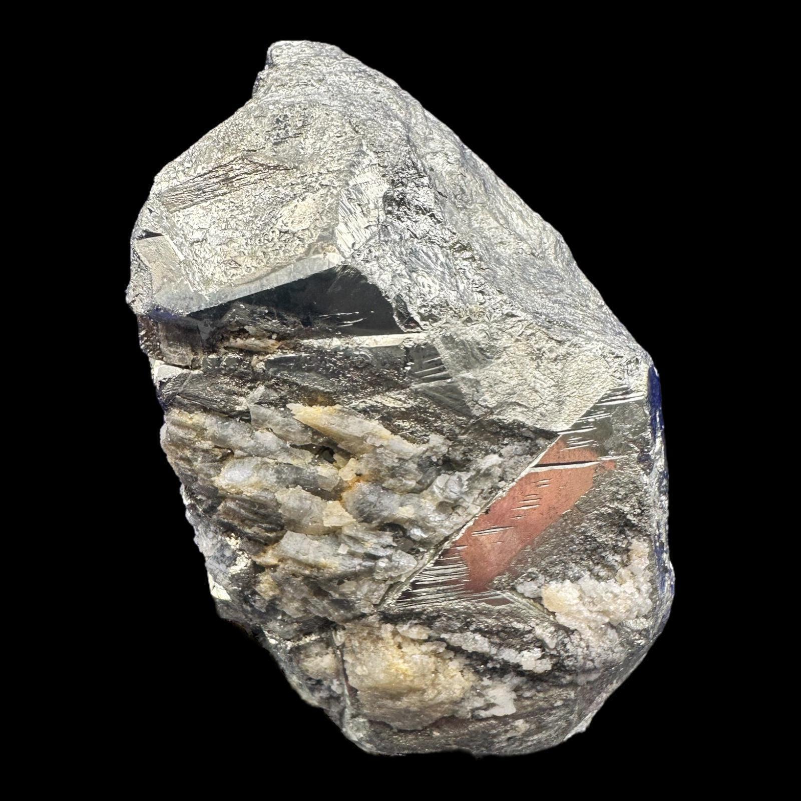 Natural pyrite crystal on quartz matrix from colombia, golden metallic mineral specimen, raw pyrite cluster, collector display piece - Image 5