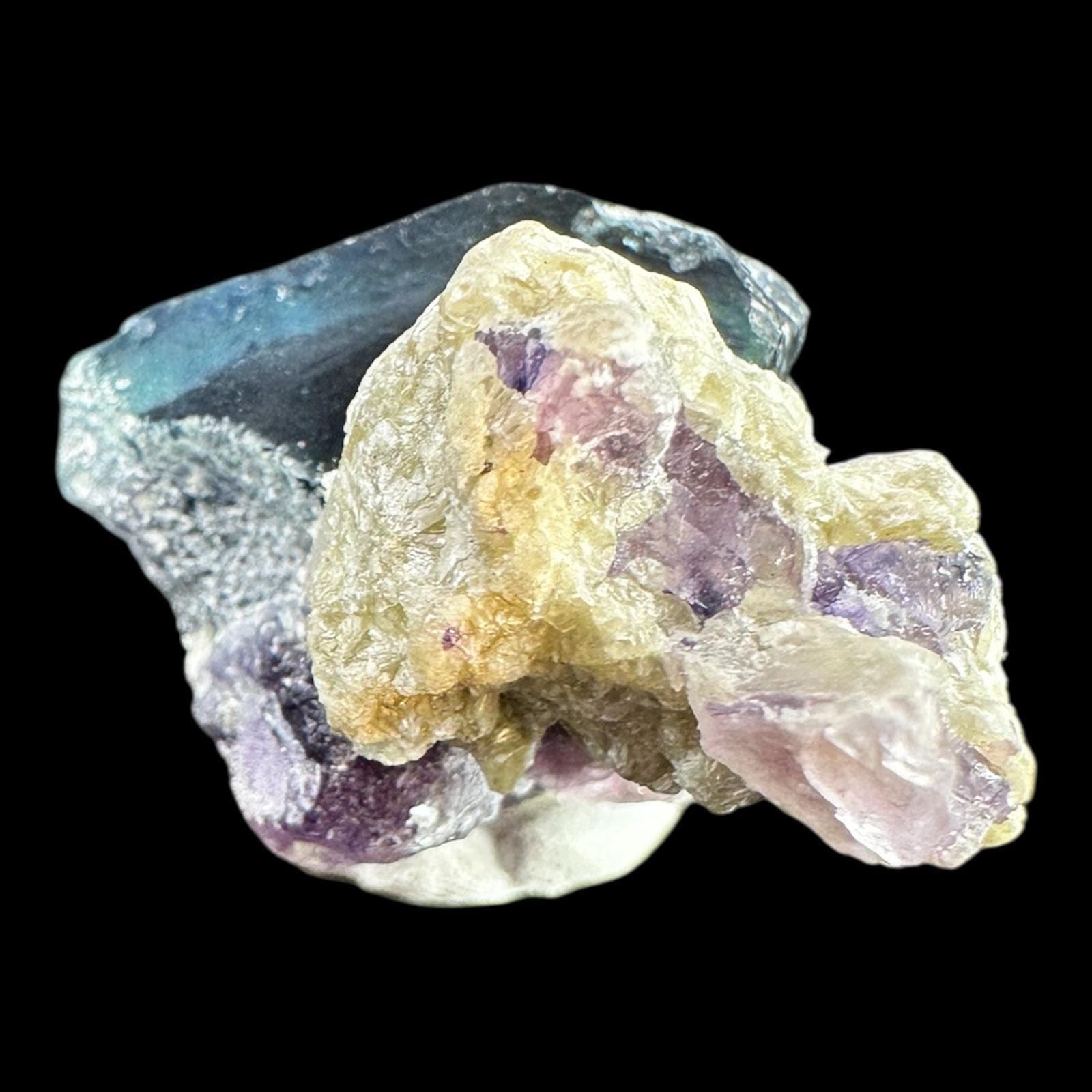 Fluorite crystal with phantom core, raw chinese fluorite with purple and indigo zoning, crystal specimen for display or collection - Image 3