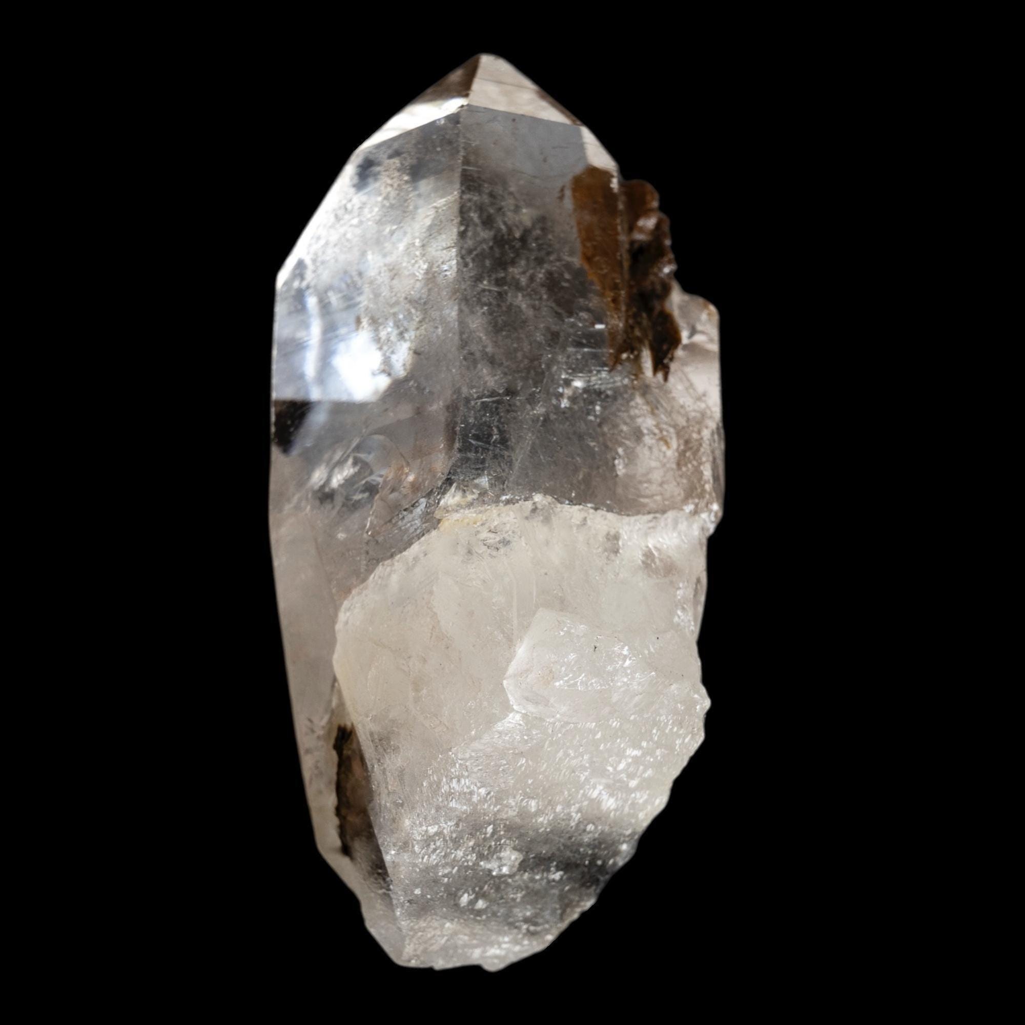 Brookite in quartz crystal from brazil, natural quartz with brookite inclusions, clear quartz point, rare collector mineral - Image 6
