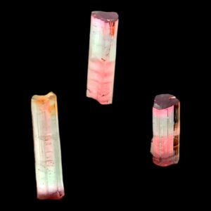 Tri colour tourmaline crystals, multi coloured tourmaline, elbaite tourmaline, ideal for jewellery making, crystal collections