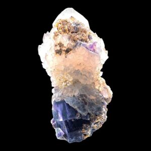 Purple fluorite cluster with quartz, natural fluorite specimen, miniature crystal for collectors, raw fluorite for home decor
