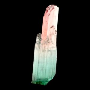 Tourmaline crystal etched tourmaline specimen natural pink green tourmaline from brazil cruzeiro tourmaline mineral collectible