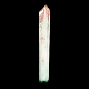 Natural tourmaline crystal, tri colour etched elbaite from brazil, pink green pastel crystal specimen, raw mineral for collector or display