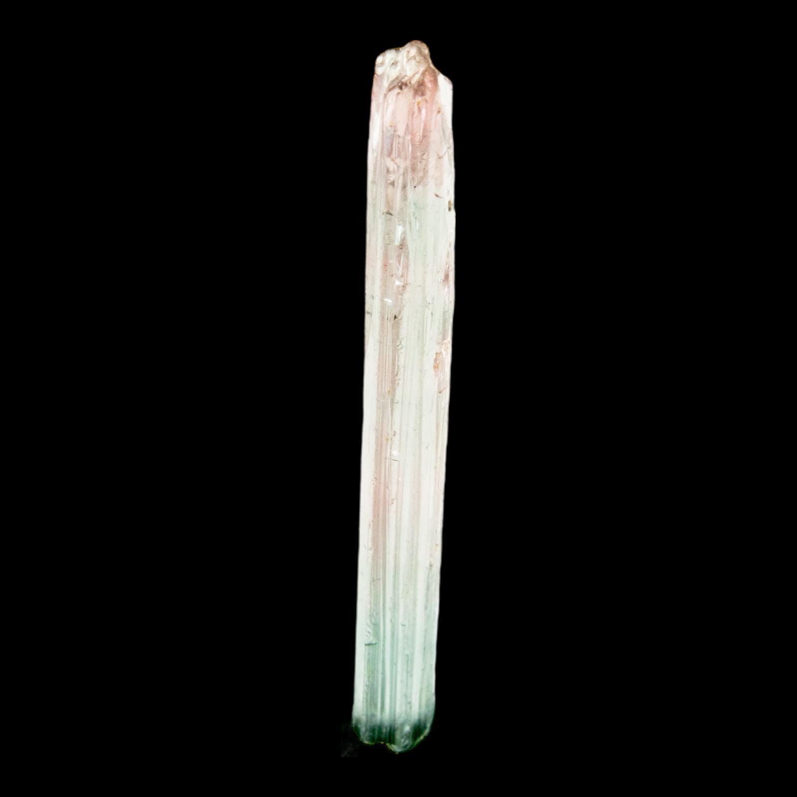 Natural tourmaline crystal, tri colour etched elbaite from brazil, pink green pastel crystal specimen, raw mineral for collector or display - Image 3