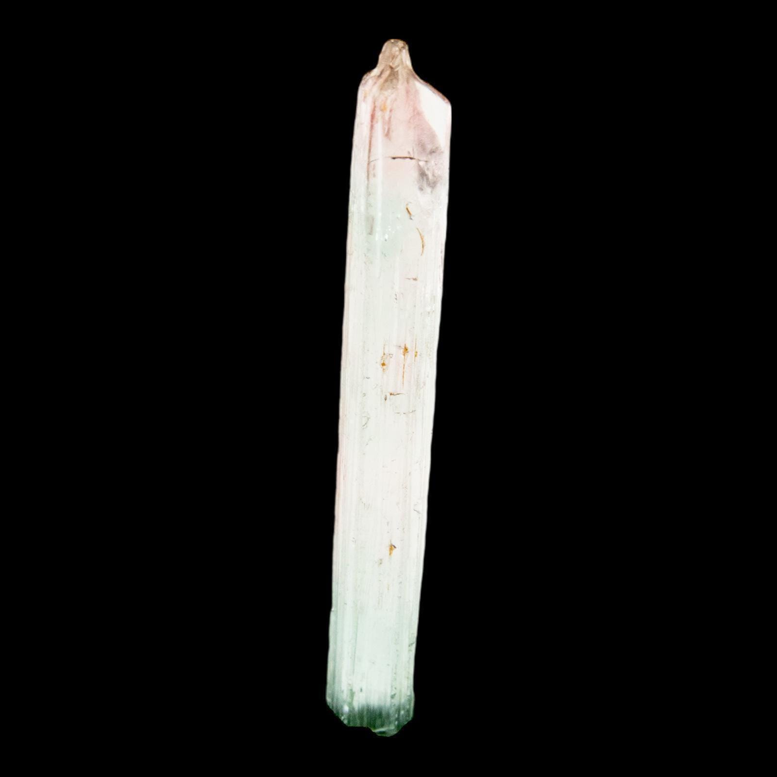 Natural tourmaline crystal, tri colour etched elbaite from brazil, pink green pastel crystal specimen, raw mineral for collector or display - Image 4
