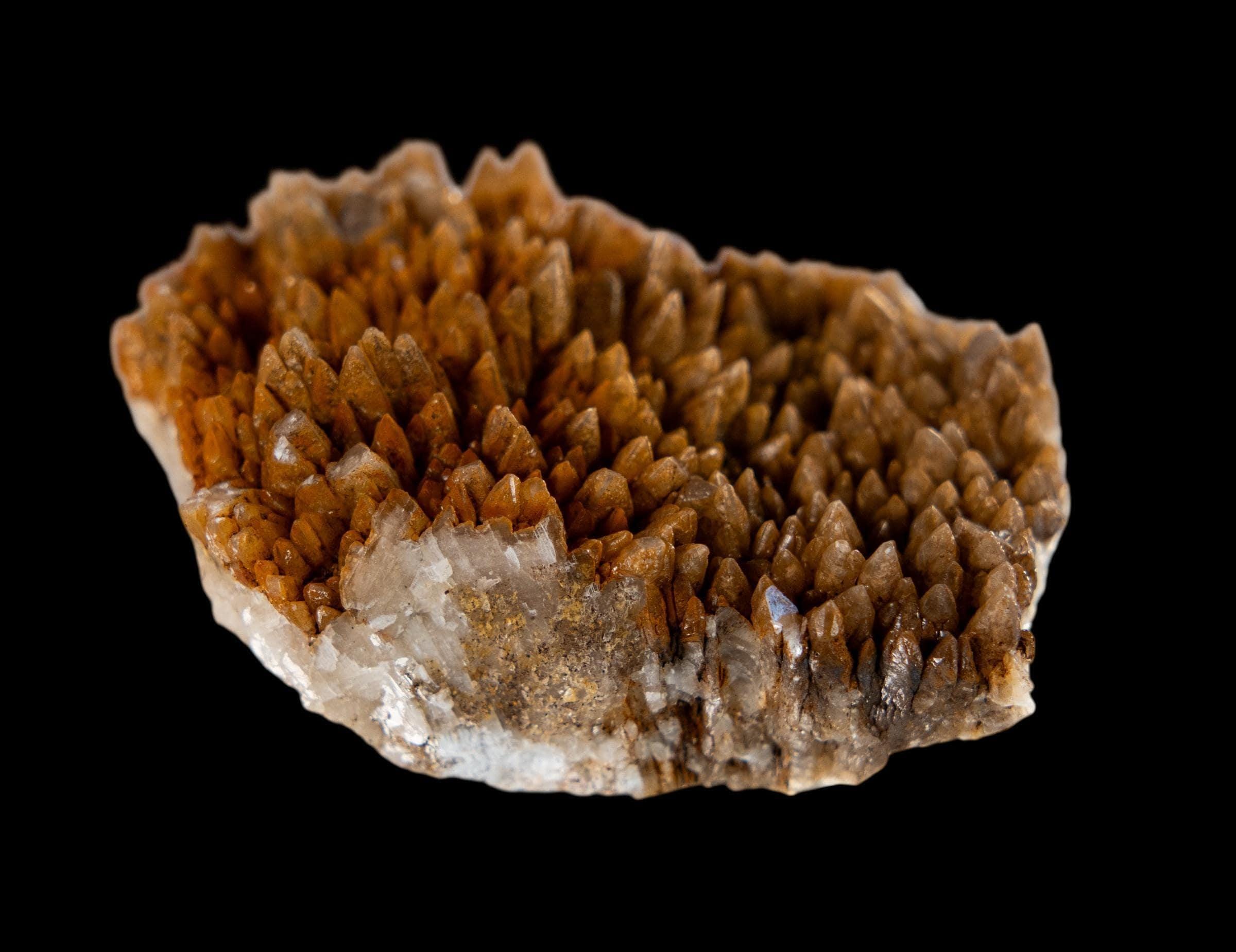 Calcite mineral specimen, orange calcite crystal, natural calcite specimen, bright display crystal, raw crystal for collection or decor