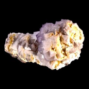 Large natural fluorite cluster on matrix, cubic purple fluorite mineral specimen, raw display crystal for collectors and home decor