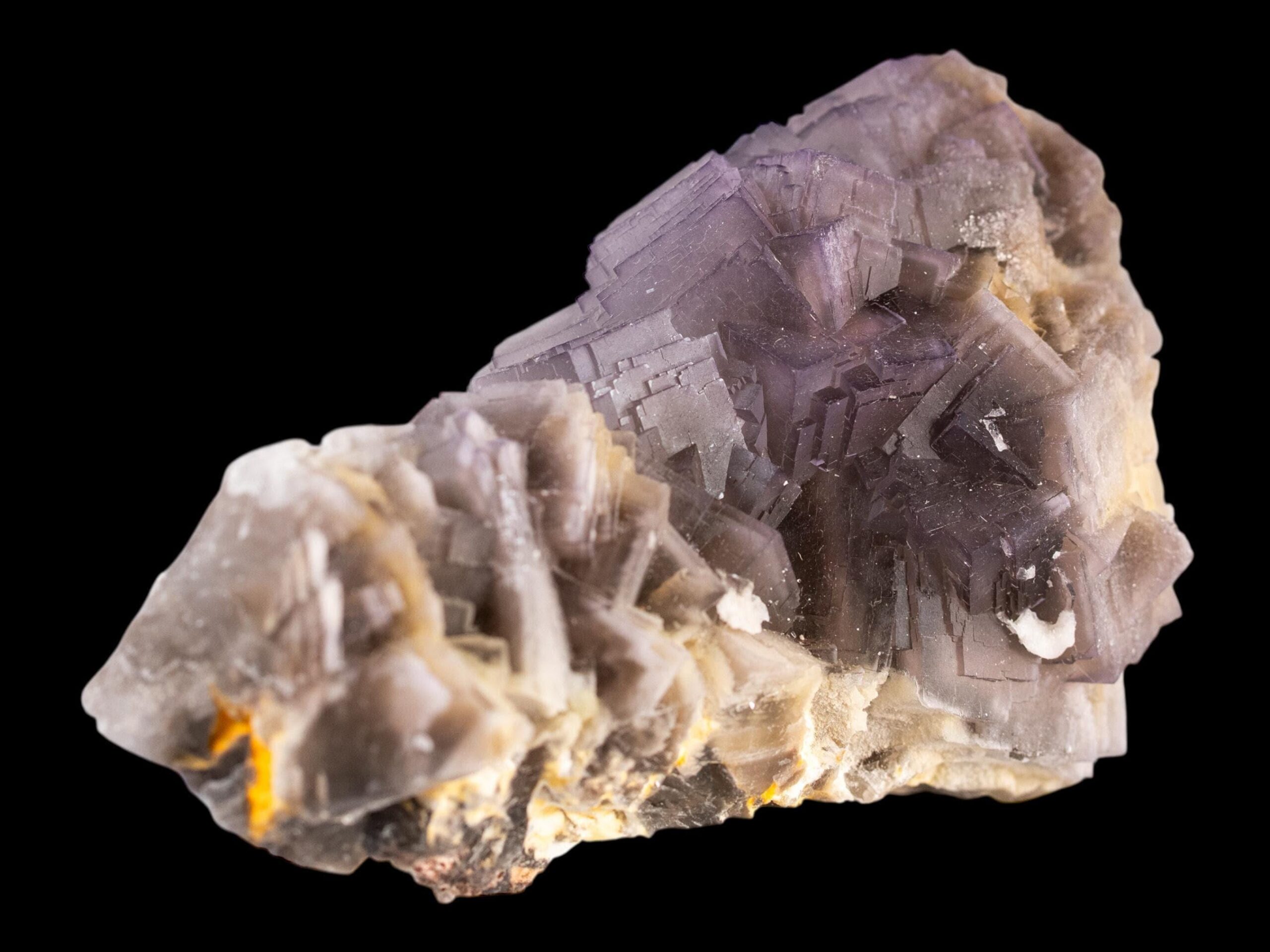 Large natural fluorite cluster on matrix, cubic purple fluorite mineral specimen, raw display crystal for collectors and home decor - Image 2