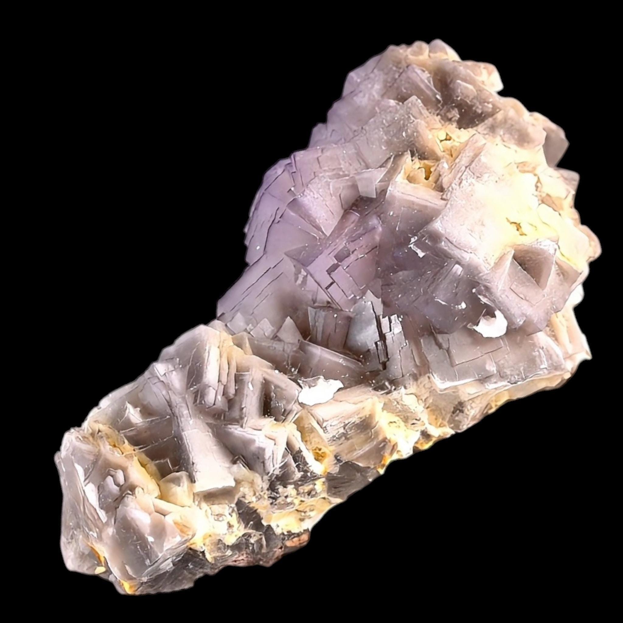 Large natural fluorite cluster on matrix, cubic purple fluorite mineral specimen, raw display crystal for collectors and home decor - Image 4