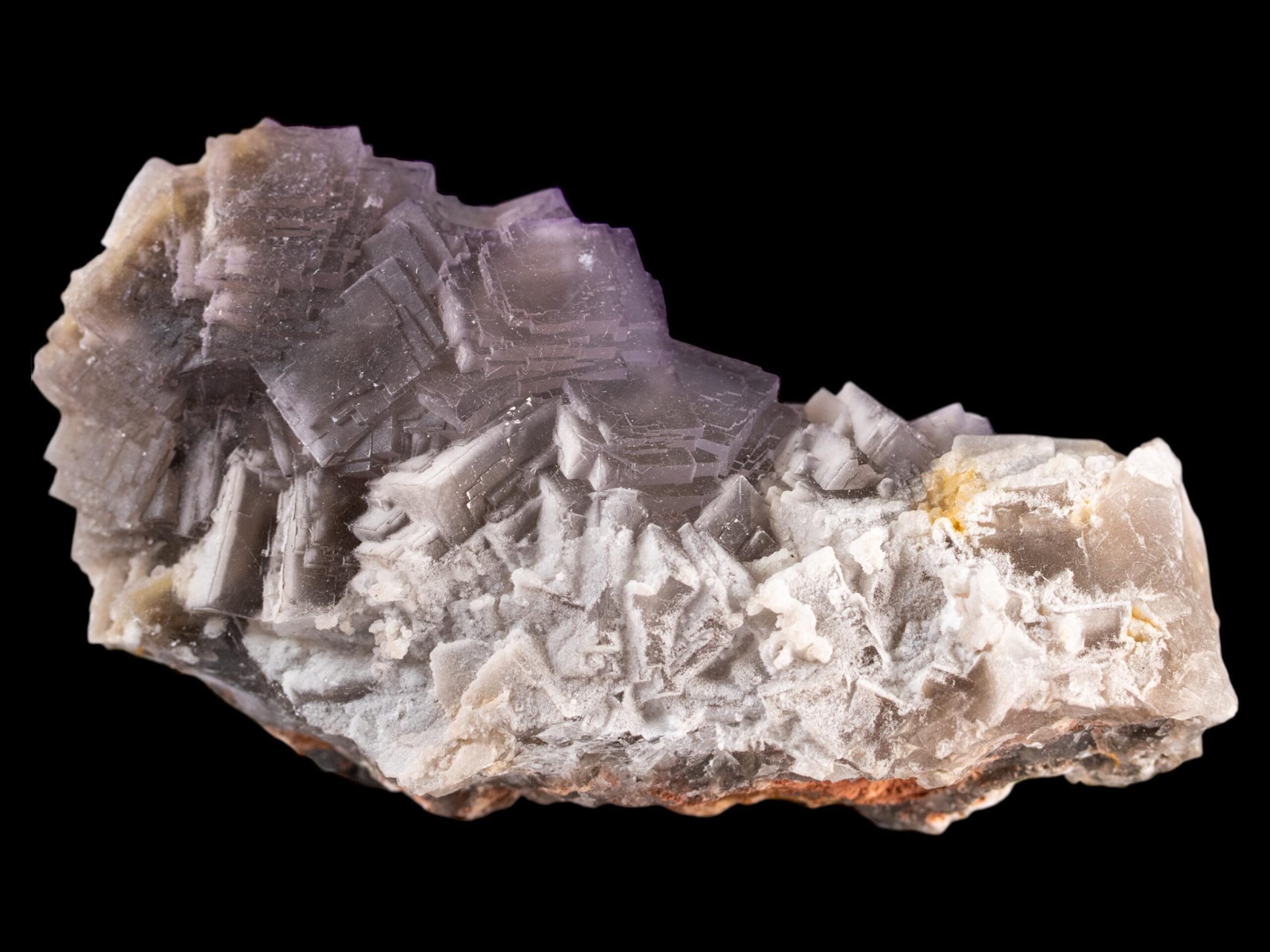 Large natural fluorite cluster on matrix, cubic purple fluorite mineral specimen, raw display crystal for collectors and home decor - Image 8