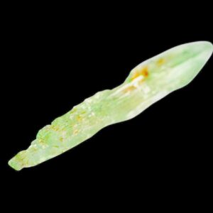 Natural hiddenite crystal from north carolina usa, rare green spodumene, small raw crystal specimen, collectible us mineral