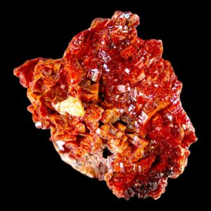 Vanadinite crystal cluster, red vanadinite on matrix from morocco, natural mineral specimen for collectors