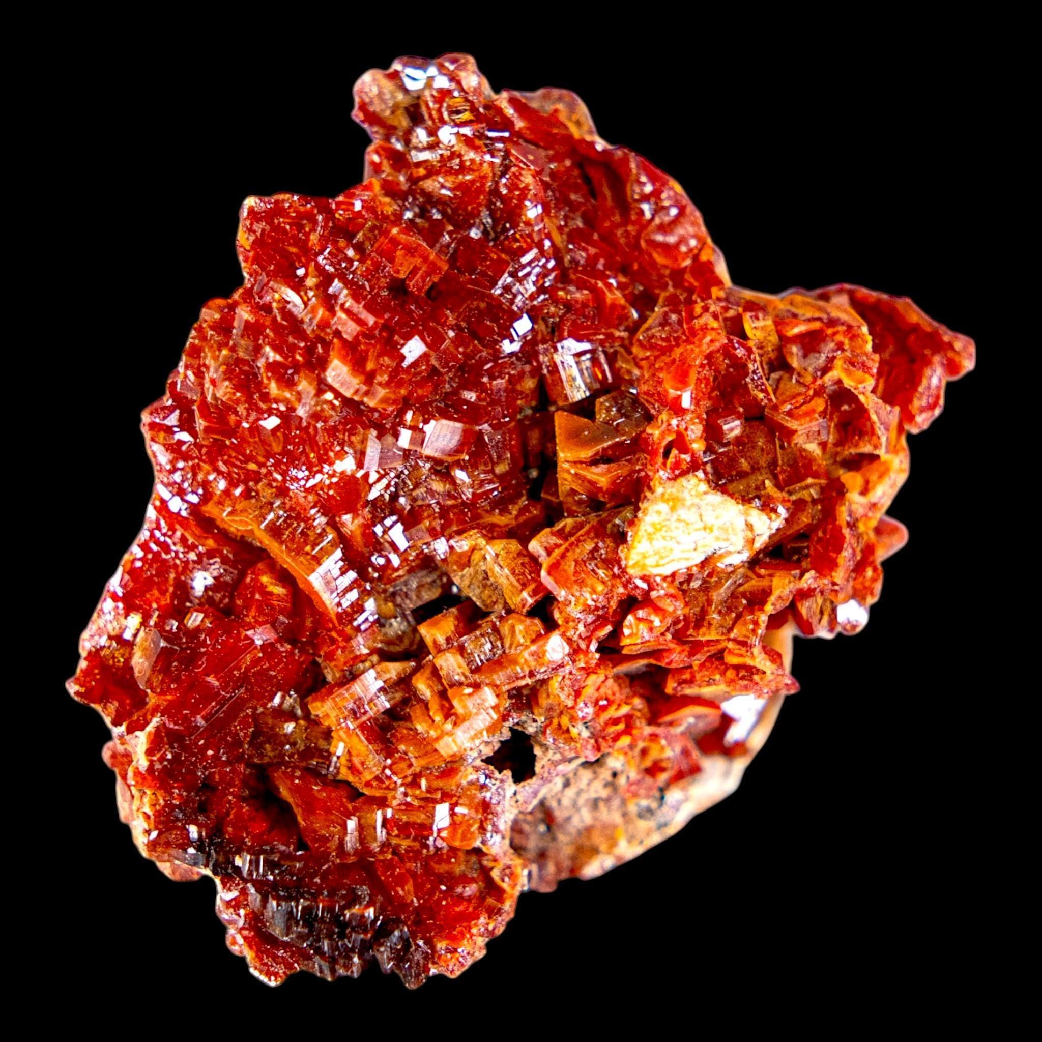 Vanadinite crystal cluster, red vanadinite on matrix from morocco, natural mineral specimen for collectors - Image 2