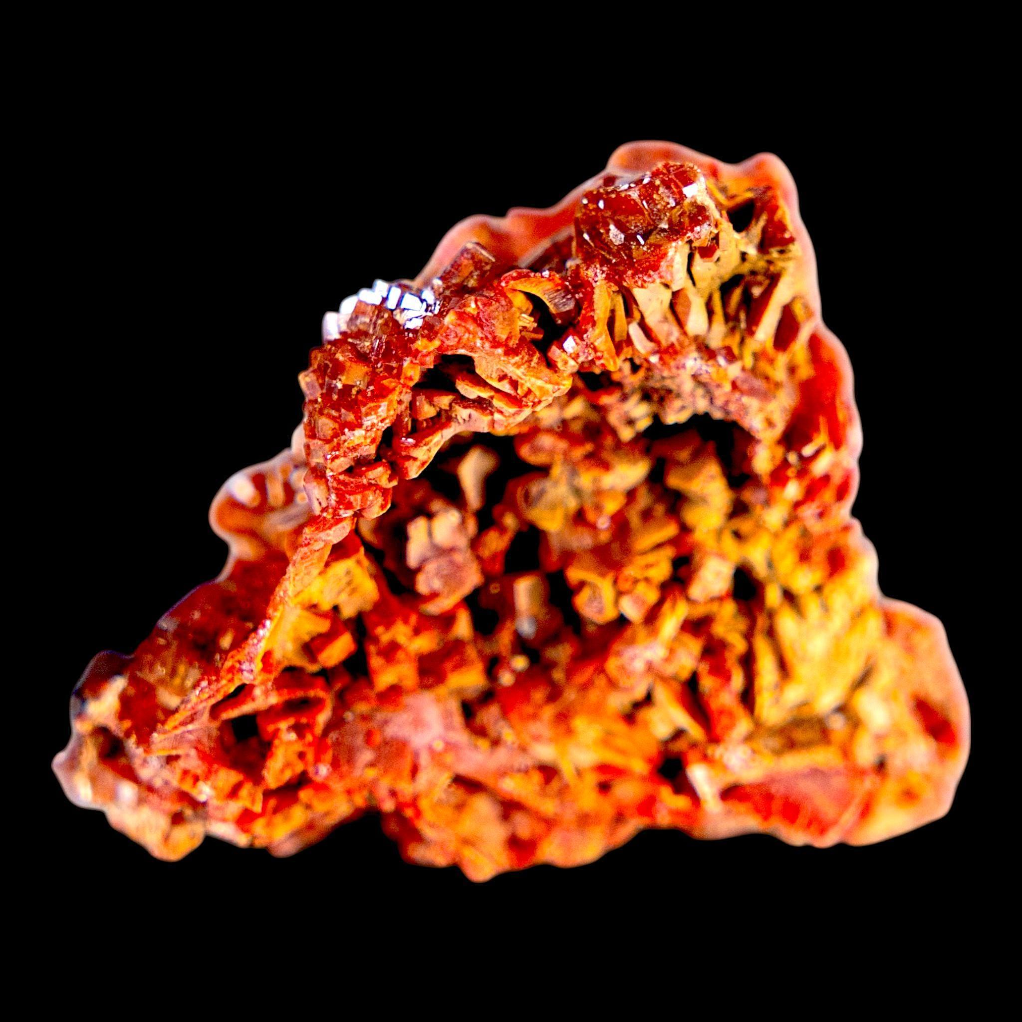 Vanadinite crystal cluster, red vanadinite on matrix from morocco, natural mineral specimen for collectors - Image 6