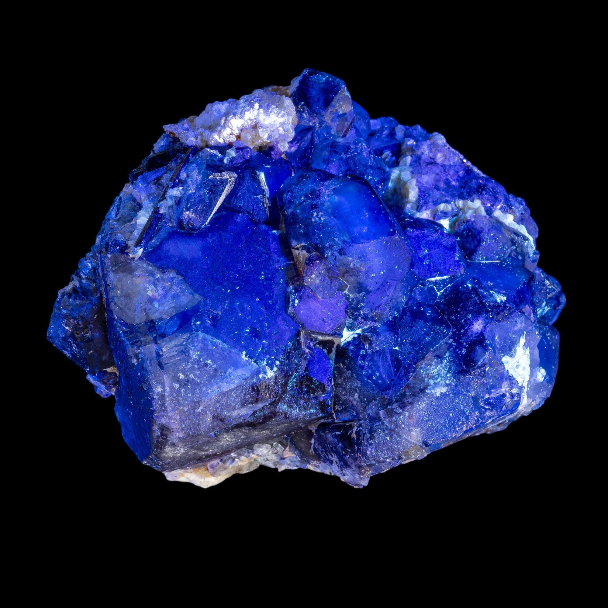 Okorusu fluorite cluster, green and purple cubic crystals, phantom fluorite with uv glow, namibia mineral specimen, gift for collectors - Image 4