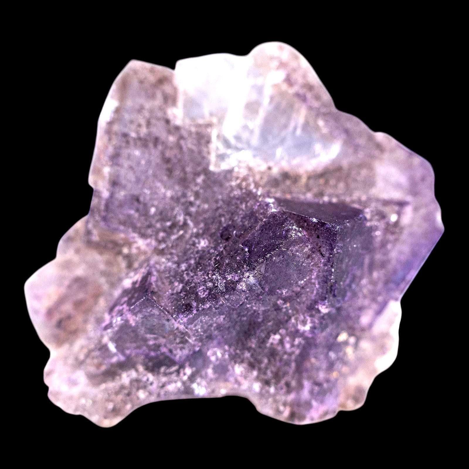 Purple fluorite crystal cluster with calcite, natural cubic fluorite from pakistan, raw fluorite specimen for collectors and home décor