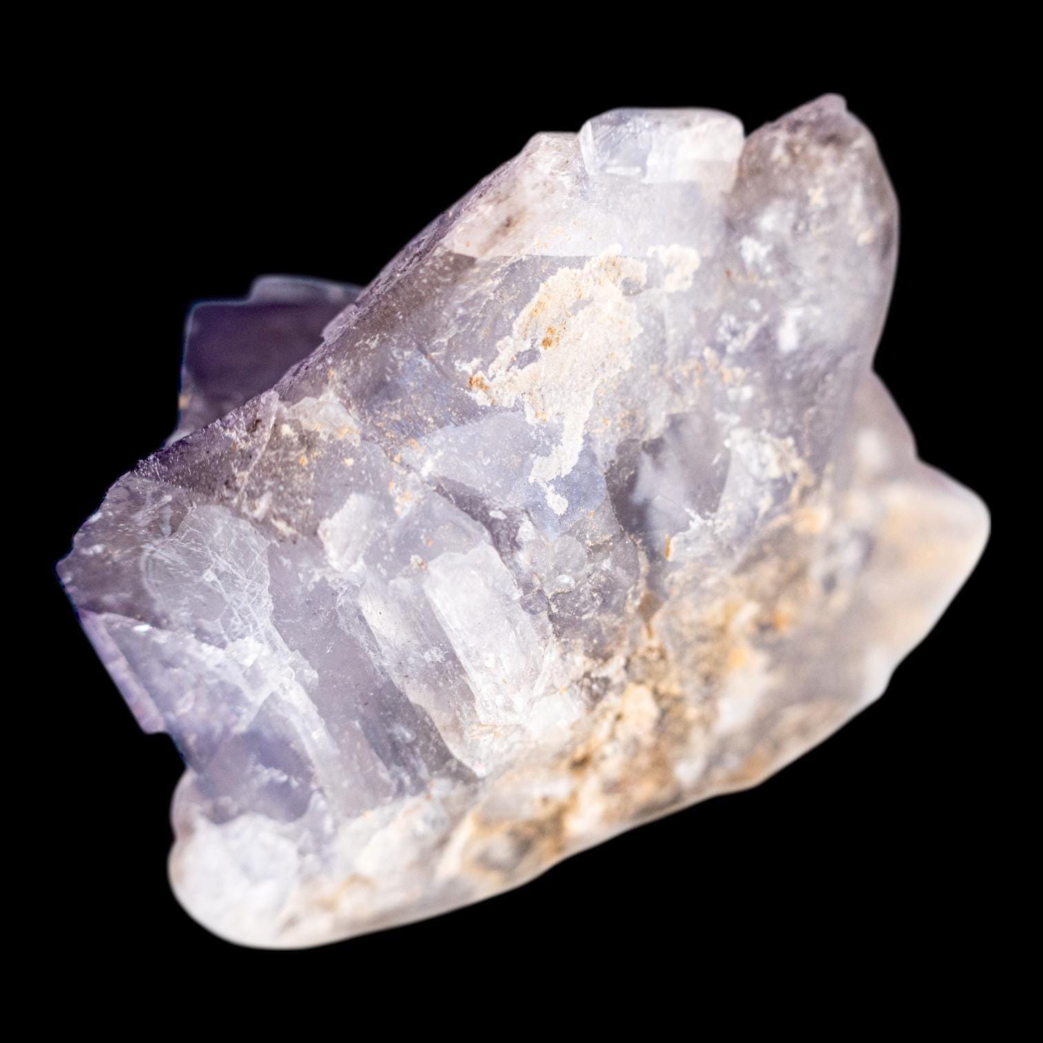 Purple fluorite crystal cluster with calcite, natural cubic fluorite from pakistan, raw fluorite specimen for collectors and home décor - Image 5
