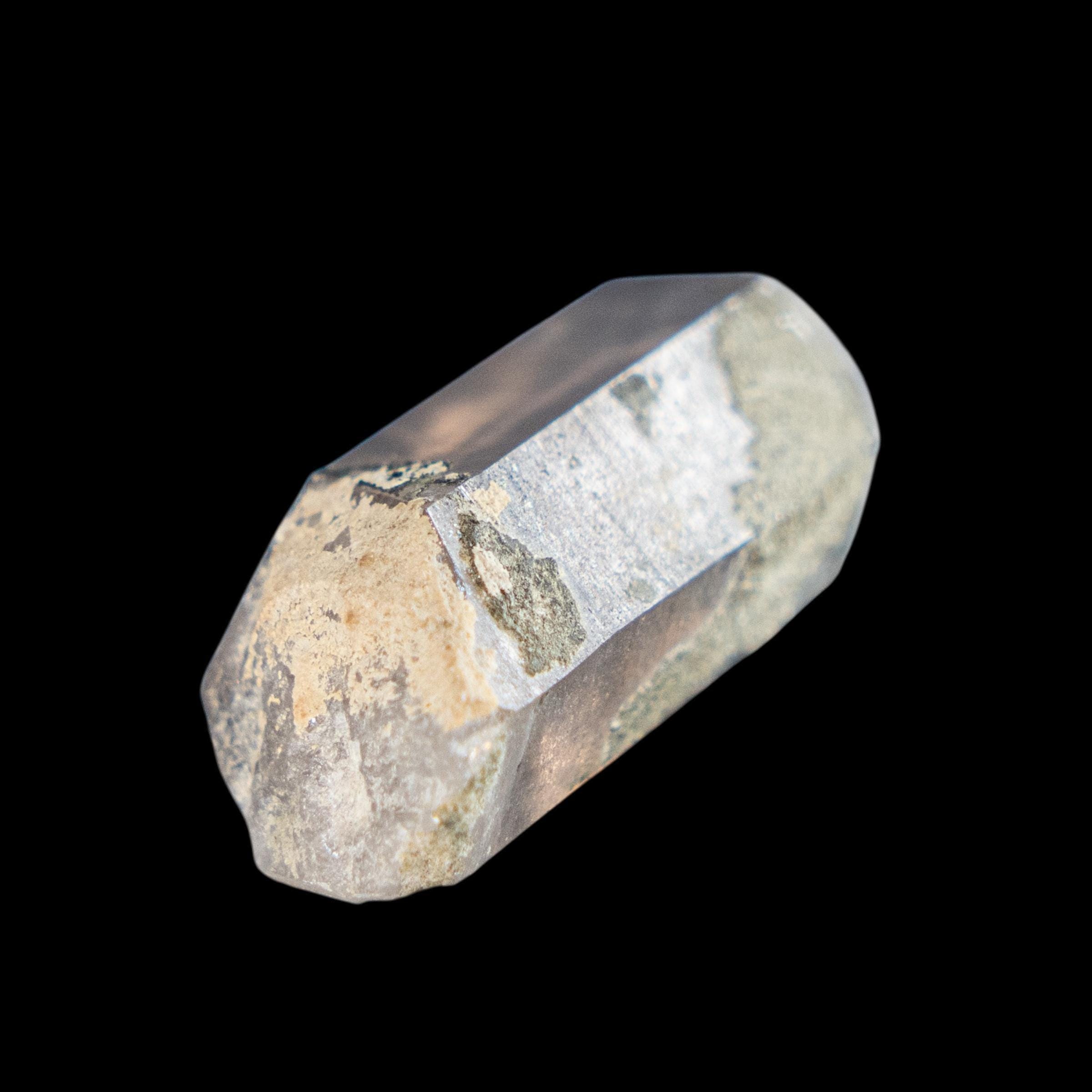 Smoky quartz crystal from swiss alps, double terminated floater with chlorite, rare natural alpine quartz mineral for collector or gift - Image 2
