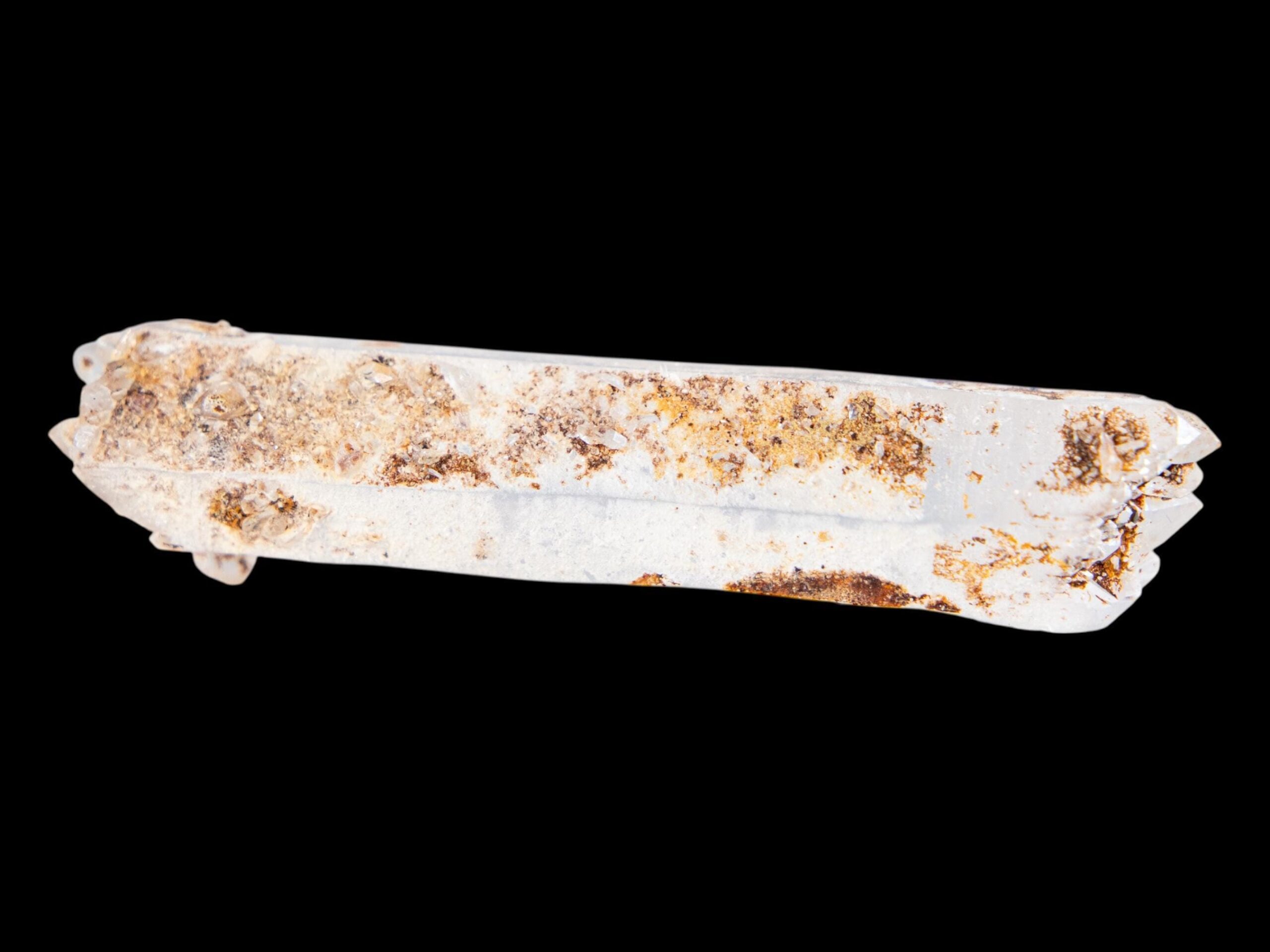 Clear quartz crystal from switzerland, natural double terminated quartz point, alpine quartz with inclusions - Image 4