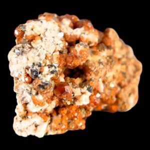 Spessartine garnet cluster, natural chinese fujian garnet specimen, rare mineral crystal for display and geology samples