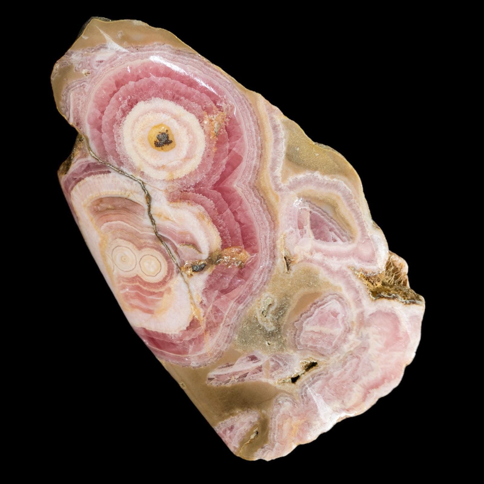 Argentinian rhodochrosite mineral: polished pink crystal from minas capillitas - Image 2