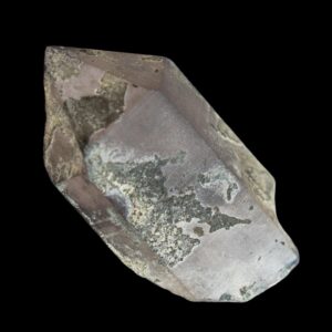 Swiss smoky quartz crystal with chlorite, raw quartz point from the alps, natural smoky quartz specimen, large healing crystal, home decor