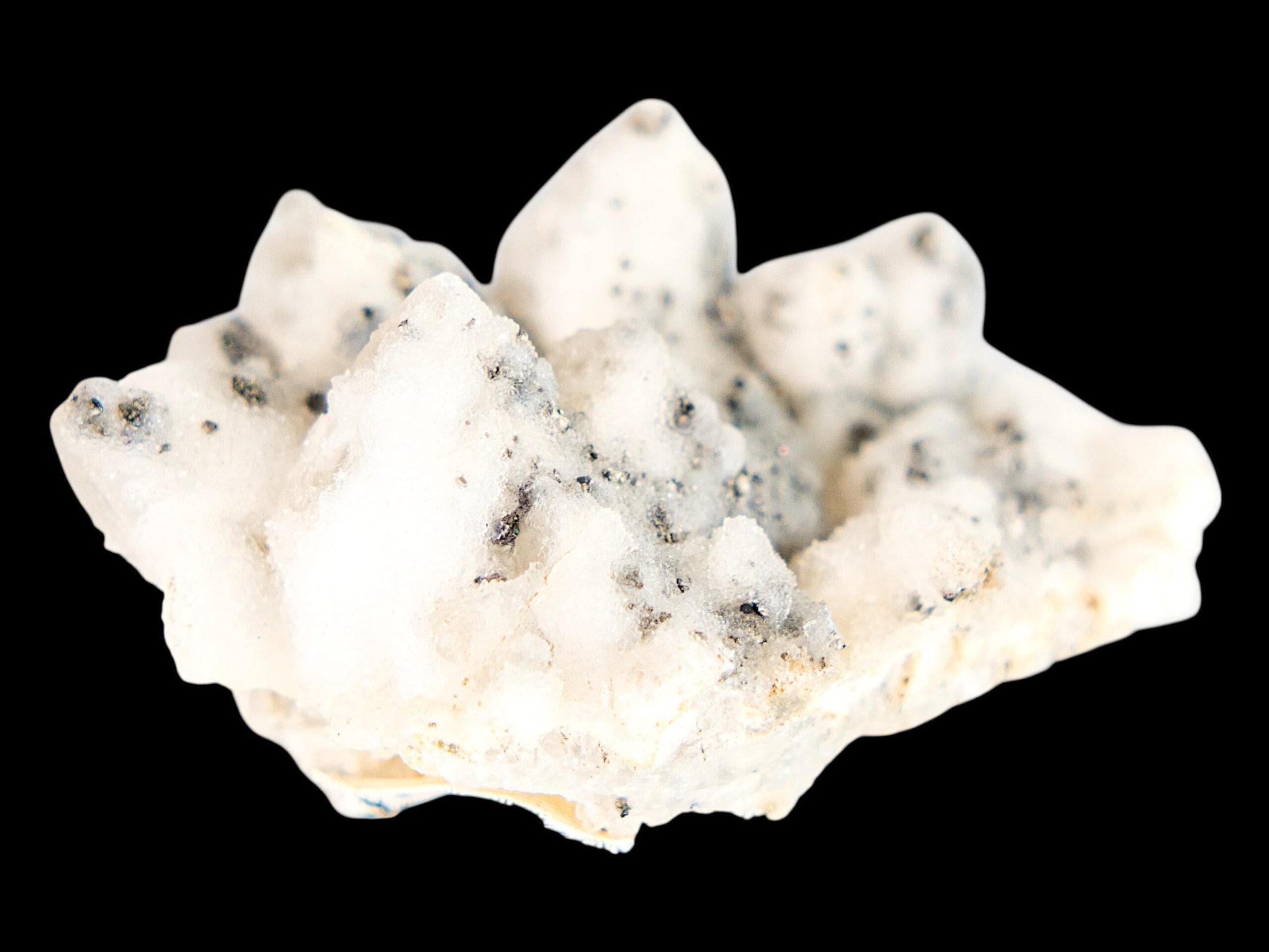 Quartz cluster with pyrite inclusions, natural quartz crystal specimen, raw quartz cluster from romania, quartz mineral for collectors - Image 4