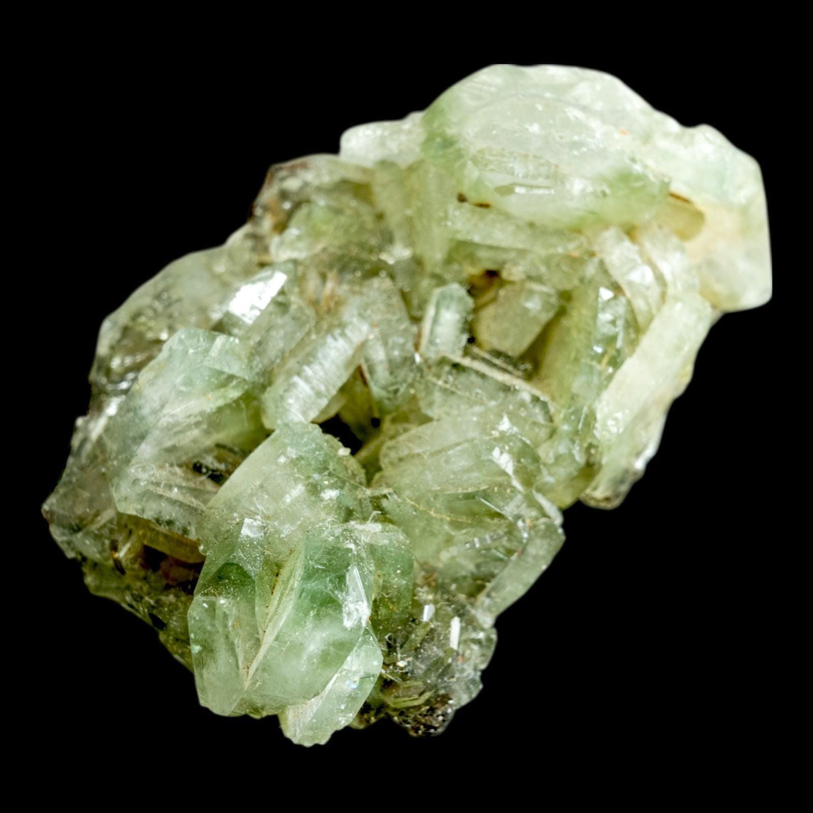 Rare congolese barite with chrysocolla and malachite inclusions