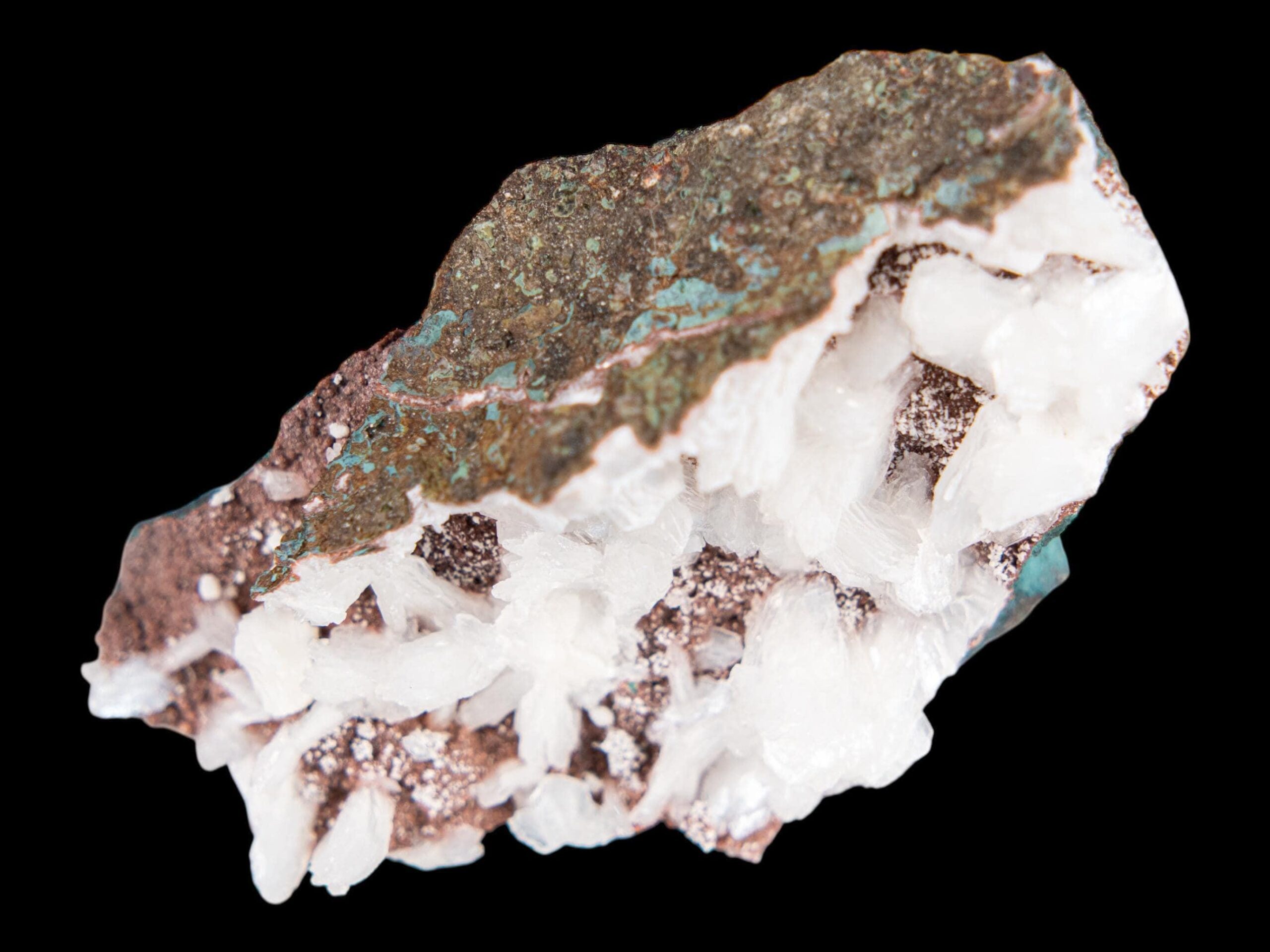 Stilbite crystal cluster, white crystal on green matrix, zeolite mineral specimen, natural display crystal, collector mineral - Image 3