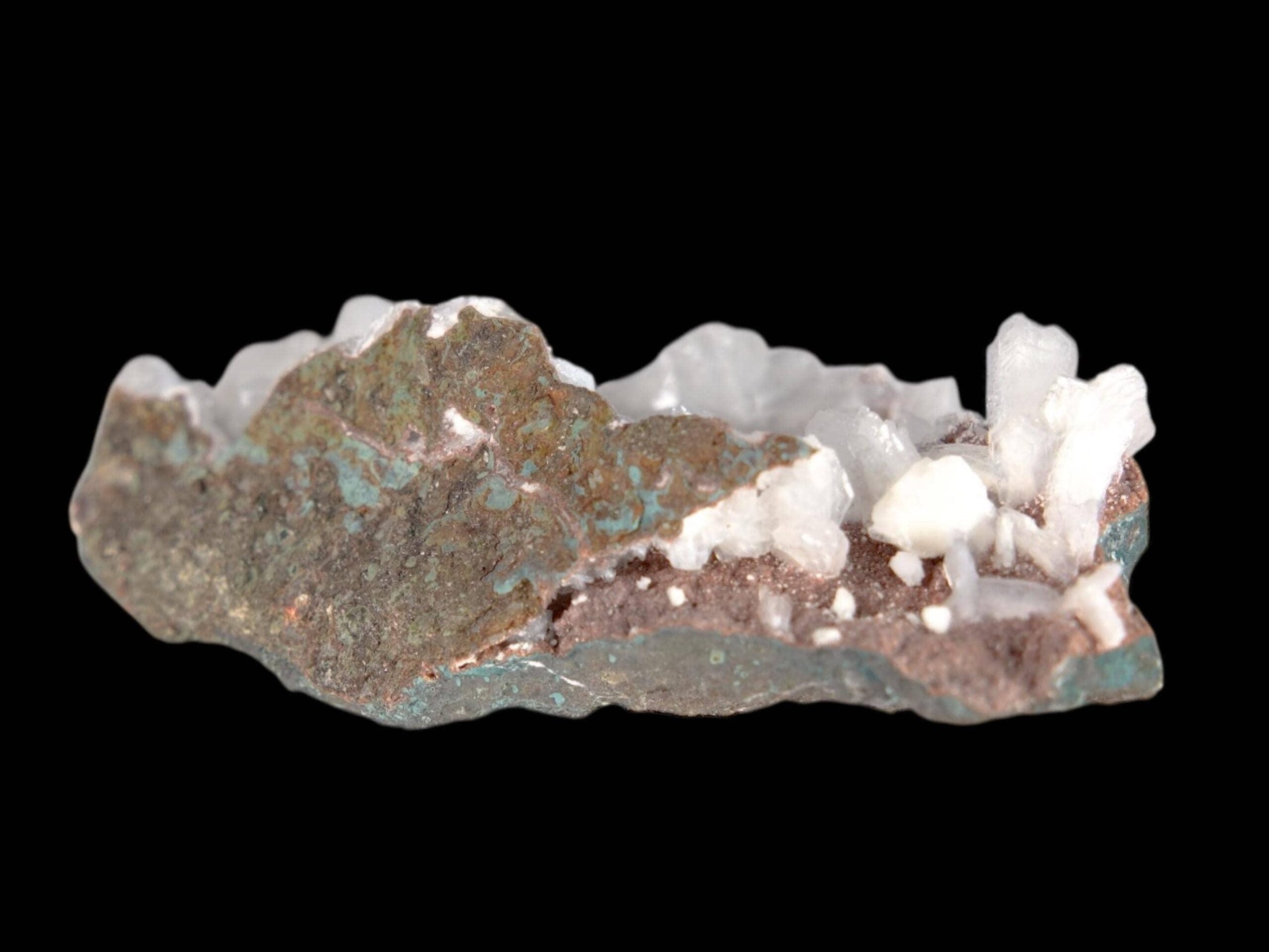 Stilbite crystal cluster, white crystal on green matrix, zeolite mineral specimen, natural display crystal, collector mineral - Image 6