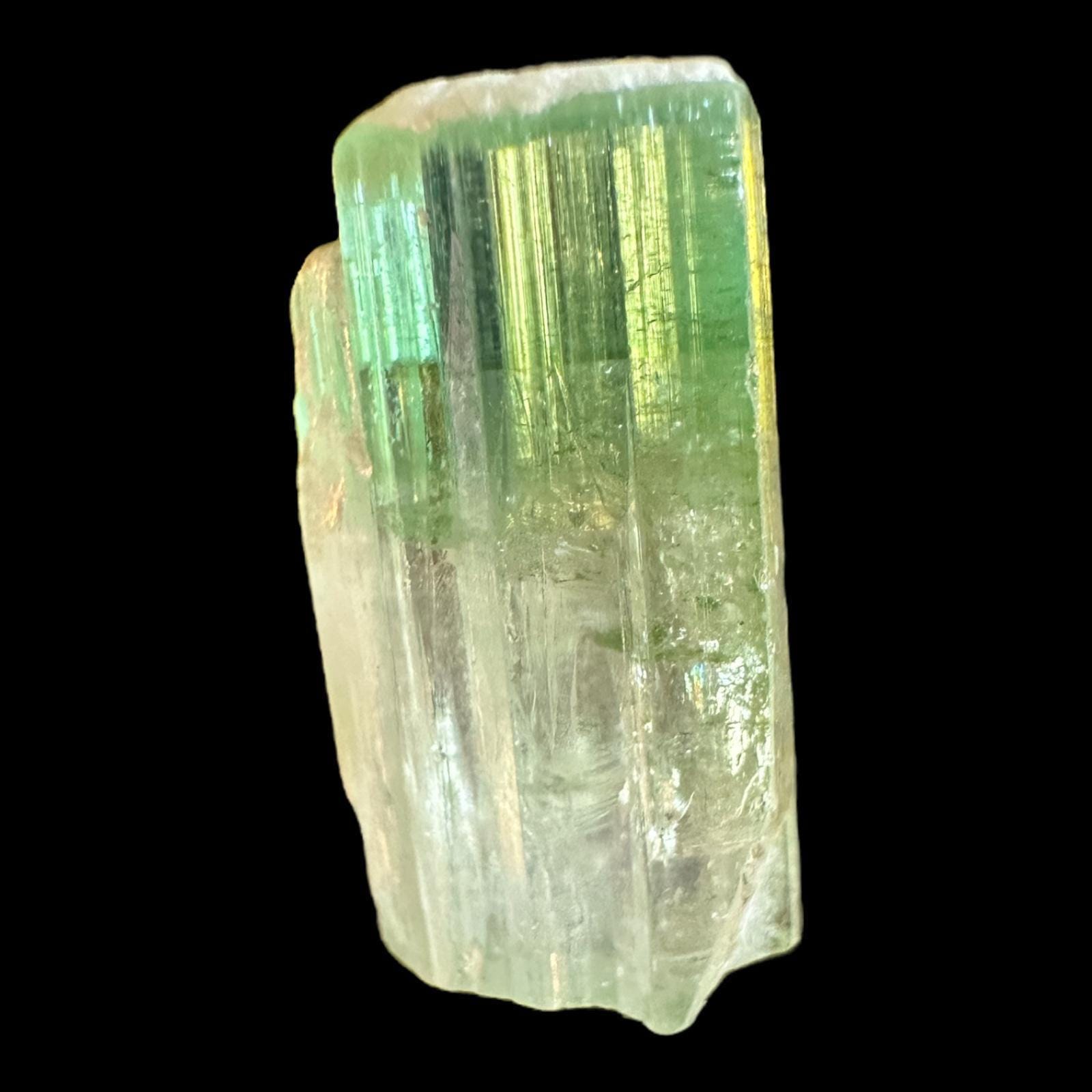 Green tourmaline crystal, raw tourmaline crystal, natural green tourmaline, tourmaline specimen, collector crystal, display crystal