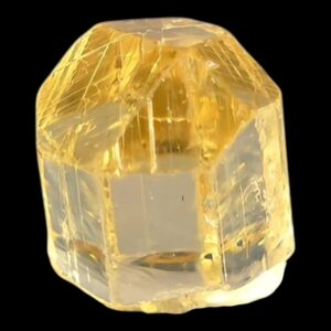 Yellow scapolite crystal natural scapolite gemstone from tanzania transparent golden crystal rare mineral for collectors or faceting