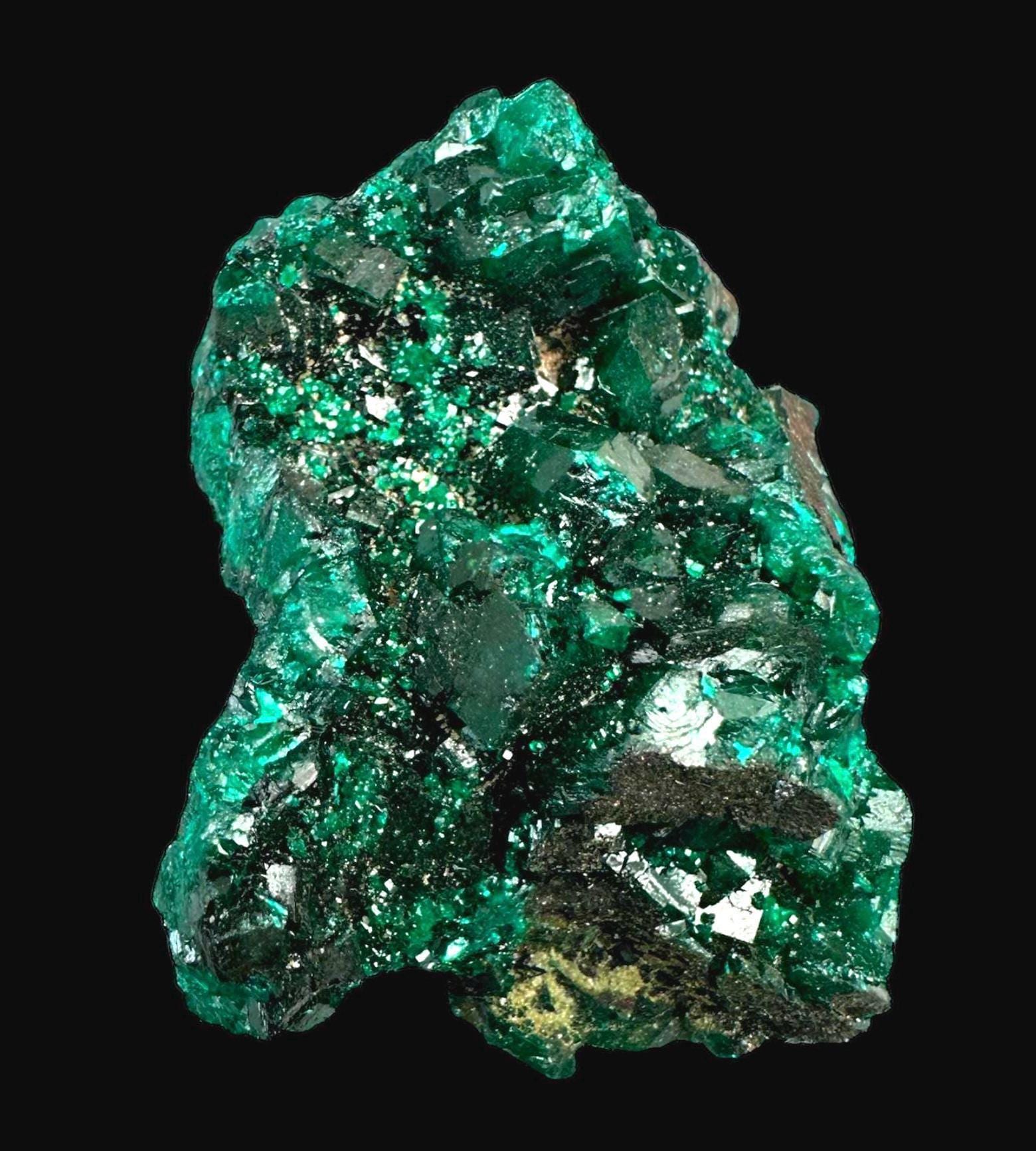 Dioptase crystal, dioptase mineral specimen, rare dioptase from congo