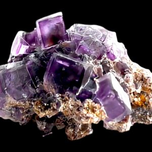 Purple fluorite crystal cluster: okorusu mine, namibia