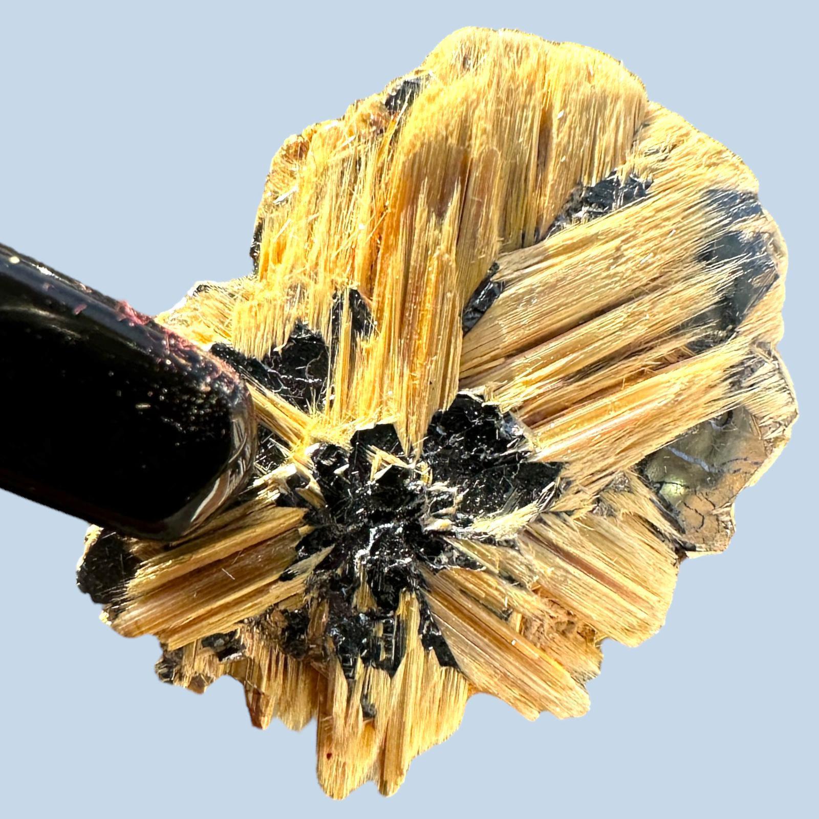 Rutile and hematite crystal, rutile and hematite mineral specimen from novo horizonte brazil