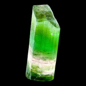 Green tourmaline crystal natural tricolour elbaite from afghanistan, rare terminated paprok tourmaline specimen