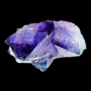 Purple fluorite crystal cluster for shelf display, natural fluorite mineral for fluorite or crystal collectors and uv reactive