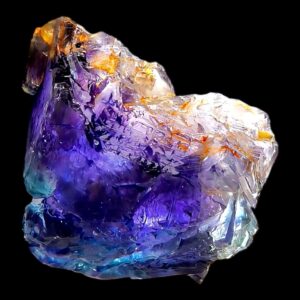 Purple fluorite crystal cluster from china with blue zoning natural fluorite specimen for display or collectors