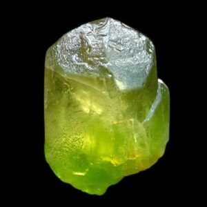 Peridot crystal rough, natural green olivine specimen, mineral collector piece
