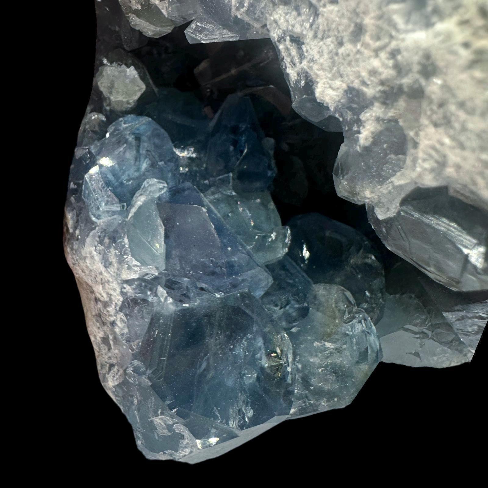 Large celestite geode, natural crystal cluster, premium mineral specimen for collectors or display from madagascar - Image 4
