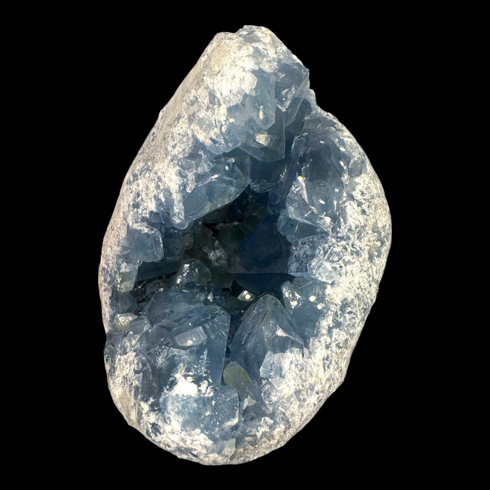 Large celestite geode, natural crystal cluster, premium mineral specimen for collectors or display from madagascar - Image 8